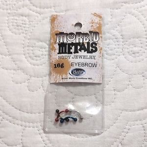 📣 Morbid Metals Body Jewelry Curved Eyebrow Barbells NWT Size 16g